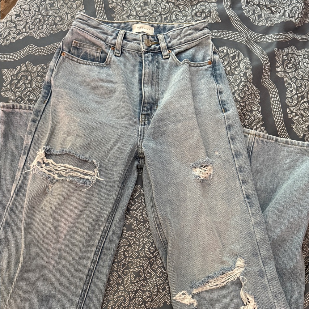 PacSun Light Blue Distressed Boyfriend Jeans